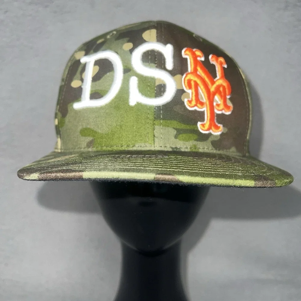 DSNY New York Mets Embroidered Camo Camouflage Hat Cap Sanitation Snapback MLB